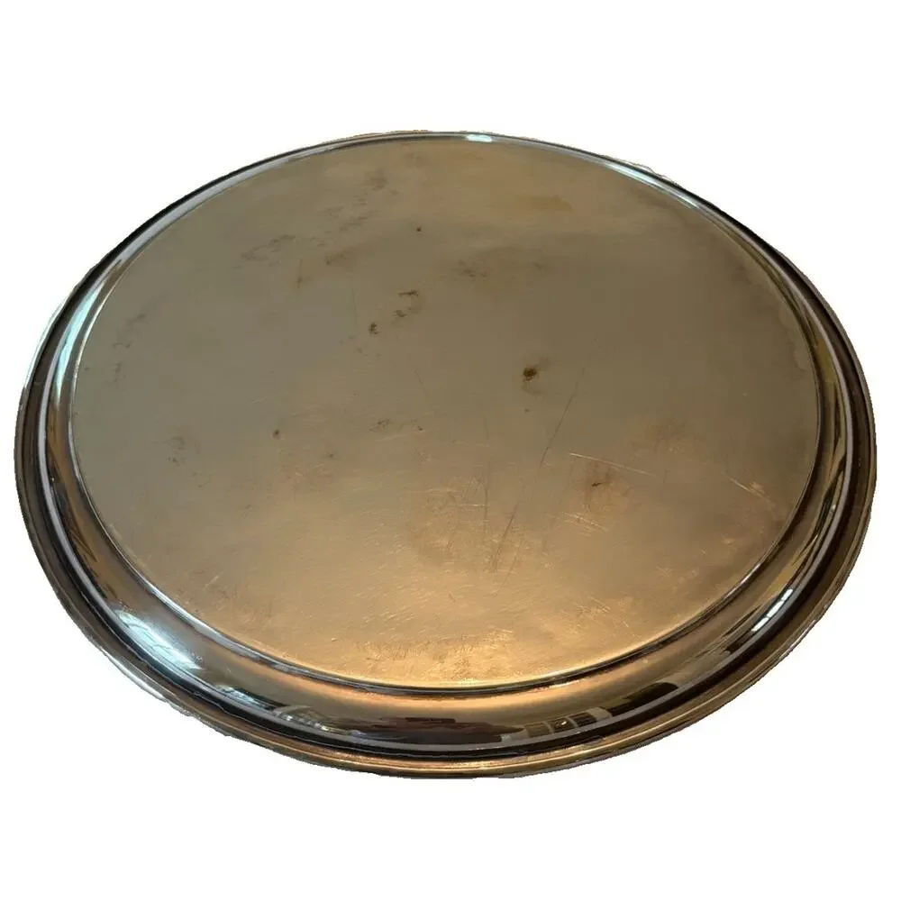 Vintage Silver Metal Serving Tray 11